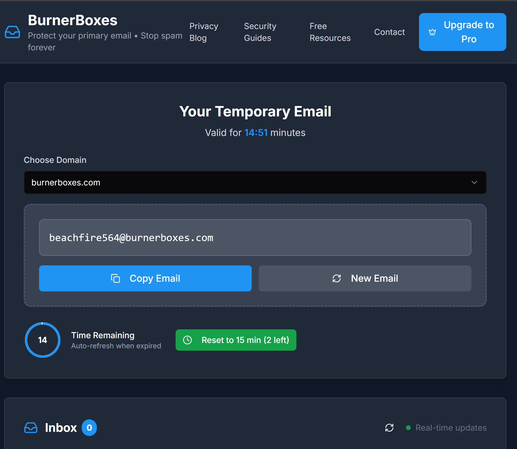 A screenshot of the BurnerBoxes.com website